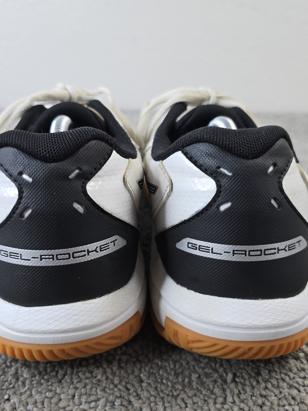 Asics GEL-Rocket 10 Womens Size 9 Volleyball Shoes White Black 1072A056 - Picture 9 of 12